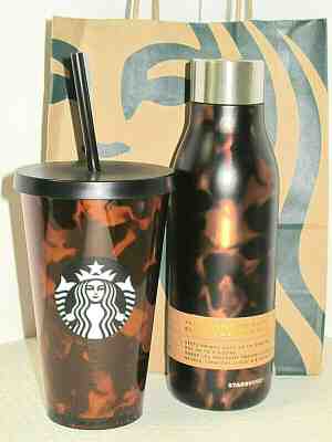 NWT Set of 2019 Starbucks Tortoise 16oz Cup & 20z Water Bottle...You Get Both! - Sold on eBay Oct, 23rd 2019 for $43.00