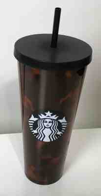 Starbucks Venti 24 oz Acrylic Cold Cup Tumbler Tortoise Print AUTH NWT  - Sold on eBay Oct, 23rd 2019 for $38.50