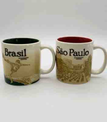 Starbucks Coffee Mug Sao Paulo & Brazil mini 3oz São Paulo Brasil Demitasse 2013 - Sold on eBay Oct, 23rd 2019 for $23.00