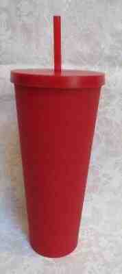 Starbucks Holiday Red Matte Acrylic Cold Cup with Straw 24 oz. New Soft - Sold on eBay Oct, 23rd 2019 for $42.00