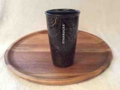 STARBUCKS COFFEE 2018 BLACK GOLD SPARKLE 12 oz CERAMIC TRAVEL COFFEE MUG CUP NEW - Sold on eBay Oct, 23rd 2019 for $24.99
