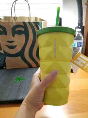 New Starbucks Hawaii Pineapple Grande 16 oz. Shape Metal Tumbler CUP Mug Limited - Sold on eBay Oct, 23rd 2019 for $37.00