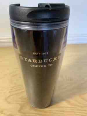 Starbucks 2004 Tapered Signature Black 16 oz Travel Tumbler - Sold on eBay Oct, 23rd 2019 for $23.99