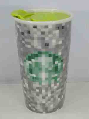 Starbucks Travel Mug 2012 Rodarte Siren Ceramic Pixel Tumbler 12oz - Sold on eBay Oct, 23rd 2019 for $19.95