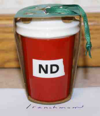 2016 STARBUCKS ND (NORTH DAKOTA) CHRISTMAS ORNAMENT, SIREN, NEW & MINT CONDITION - Sold on eBay Oct, 23rd 2019 for $19.95