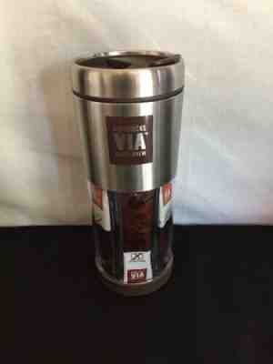 Starbucks VIA Ready Brew ~ 10 oz ~ Stainless Steel Travel / Tumbler Cup  - Sold on eBay Oct, 23rd 2019 for $17.99