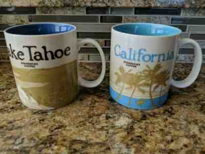 ***STARBUCKS GLOBAL ICON MUGS LAKE TAHOE & CALIFORNIA BRAND NEW WITH TAGS*** - Sold on eBay Oct, 23rd 2019 for $31.99