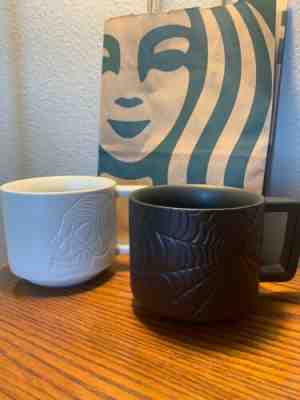 Starbucks Halloween 2019 Skull & Spiderweb - Set Of 2 Mugs - Sold on eBay Oct, 23rd 2019 for $22.00