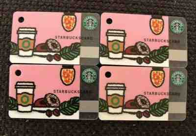 STARBUCKS JAPAN CARD MINI PINK x 4 PIN INTACT - Sold on eBay Oct, 23rd 2019 for $75.00