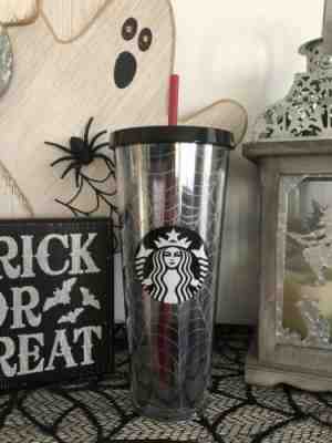 Fall 2019 Starbucks Spiderweb Glitter Tumbler Cup Limited Edition Halloween - Sold on eBay Oct, 23rd 2019 for $30.00