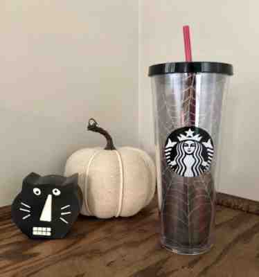 2019 Starbucks Glitter Spiderweb Halloween Tumbler - Limited Edition 24 oz - Sold on eBay Oct, 22nd 2019 for $38.98
