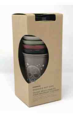 NEW In Hand Starbucks Halloween 2019 Reusable Hot Cup Set Of 6 Fall Edition - Sold on eBay Oct, 22nd 2019 for $26.00