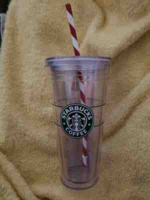 Starbucks Cold Drink Tumbler Thermos 2009 Original Venti 20 Ounce reusable water - Sold on eBay Oct, 22nd 2019 for $24.99