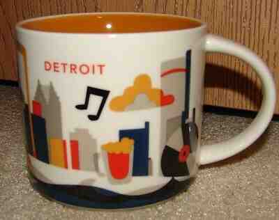 Starbucks Mug Detroit Michigan Motown You Are Here NIB New in Box 2014 14 ozs - Sold on eBay Oct, 22nd 2019 for $29.99