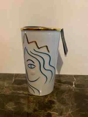Starbucks Crown Siren Anniversary 2017 White Ceramic Travel Cup Lid 10 Oz New - Sold on eBay Oct, 22nd 2019 for $39.00