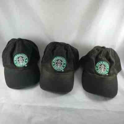 Lot of 3 Starbucks Coffee Hats Black Official Employee Uniform Heavy Worn Retro - Sold on eBay Oct, 22nd 2019 for $24.56