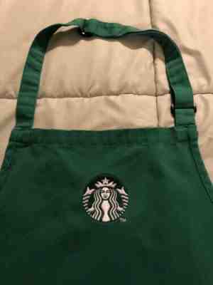 Starbucks Coffee Barista Green Apron Authentic Gently Used Worn - Sold on eBay Oct, 22nd 2019 for $23.00