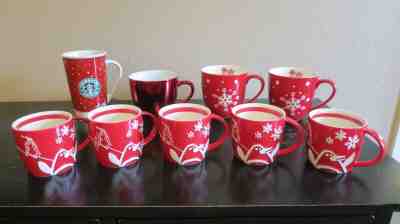 Lot of Nine (9), 2007 Starbucks Christmas XMAS Coffee Cups/Mugs! - Sold on eBay Oct, 22nd 2019 for $29.99