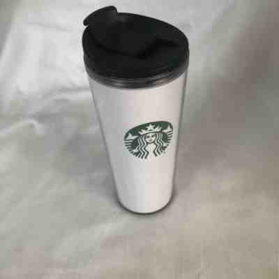 Starbucks White Travel Mug 2017 Excellent Condition - Sold on eBay Oct, 22nd 2019 for $20.00