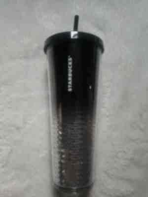 New Starbucks 2018 Black/ Silver Sequin Glitter 24 Oz Holiday Tumbler Venti  - Sold on eBay Oct, 22nd 2019 for $26.00