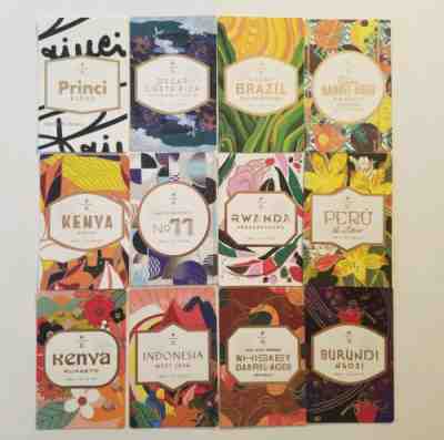 12 Starbucks Seattle Reserve Roastery taster cards Indonesia Peru Princi Rwanda - Sold on eBay Oct, 22nd 2019 for $24.50