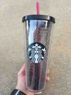 2019 Starbucks Glitter Spiderweb Halloween Tumbler - Limited Edition 24 oz - Sold on eBay Oct, 22nd 2019 for $38.95