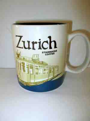2015 STARBUCKS ZURICH  SWITZERLAND COFFEE MUG TROLLEY CITY SCAPE IMAGE VERY NICE - Sold on eBay Oct, 22nd 2019 for $35.00