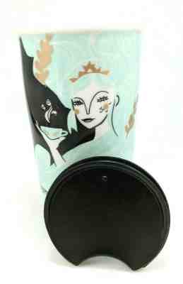 Starbucks 2018 Siren Mermaid Travel Mug Ceramic 12oz Double Wall Limited Edition - Sold on eBay Oct, 22nd 2019 for $32.85