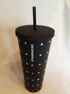 RARE New Starbucks 2017 Emoji BLACK MATTEE Cold Cup 24oz Venti Tumbler Mug Straw - Sold on eBay Oct, 22nd 2019 for $39.00