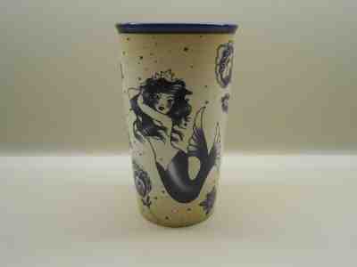 2016 Starbucks Double Wall Travel Mug - Mermaid Siren Anchor Floral - Excellent  - Sold on eBay Oct, 22nd 2019 for $25.95