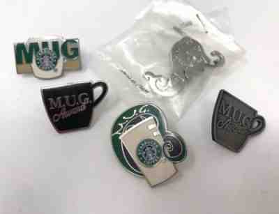 Lot of 5 Starbucks Mug Award Pin Badges silver 95% Club Siren pin - Sold on eBay Oct, 22nd 2019 for $34.99