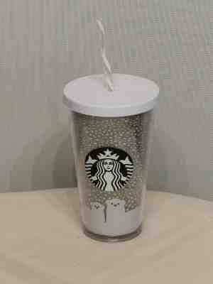 Starbucks 2016 POLAR BEAR Snowflake Cold Cup tumblerGrande 16 oz NEW NWT UPC - Sold on eBay Oct, 22nd 2019 for $19.99