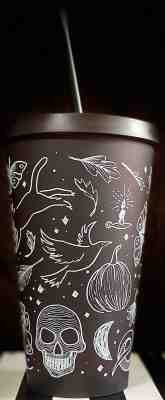 RARE 2019 Starbucks Halloween Skull Tumbler 16oz Purplish Black  - Sold on eBay Oct, 22nd 2019 for $36.99