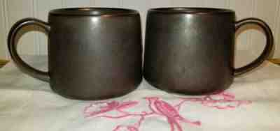 Starbucks 2013 Brown Pottery Stoneware Finish Coffee Mug Cup 10oz Set of 2 - Sold on eBay Oct, 22nd 2019 for $24.95