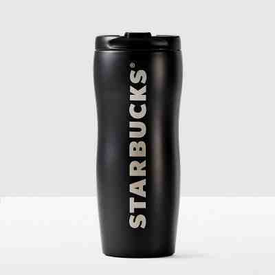 [Starbucks] Shaped Black Stainless Steel Tumbler - 12 Oz - Sold on eBay Oct, 22nd 2019 for $59.99
