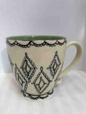 Starbucks Coffee Barista Black Lace Diamond Mug Cup 2002 A11 - Sold on eBay Oct, 22nd 2019 for $16.95