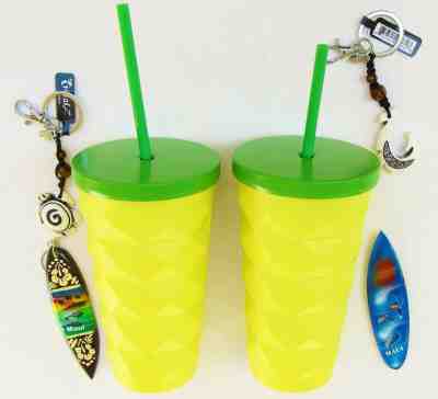 Starbucks New Hawaiian PINEAPPLE Tumblers Matched set ships straight from HAWAII - Sold on eBay Oct, 22nd 2019 for $85.00
