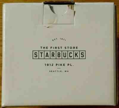 New Starbucks 2017 First Store 14 oz enamel coffee cup mug chocolate brown NIB - Sold on eBay Oct, 22nd 2019 for $15.88