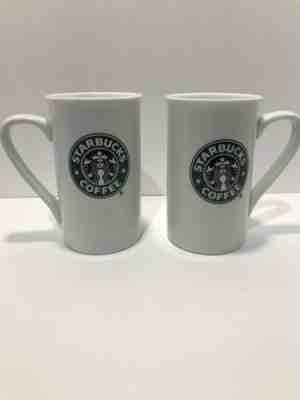 2006 Starbucks Coffee Mug Tall White Ceramic 16 Oz With Mermaid Logo 2 Count - Sold on eBay Oct, 21st 2019 for $18.00