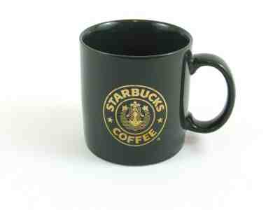 Vintage Starbucks Mug Early Mermaid Siren Logo Green Gold/Gilt Full Split Tail  - Sold on eBay Oct, 21st 2019 for $29.99
