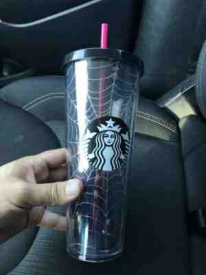 New Starbucks 2019 Glitter Spiderweb Limited Edition Tumbler Cup Halloween Fall - Sold on eBay Oct, 21st 2019 for $25.00