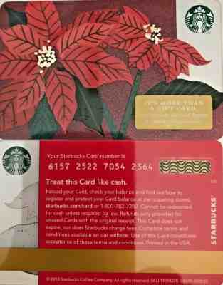 LOT OF 20 - 2018 STARBUCKS CHRISTMAS "POINSETTIA" GIFT CARD #6157 NO VALUE - Sold on eBay Oct, 21st 2019 for $19.99