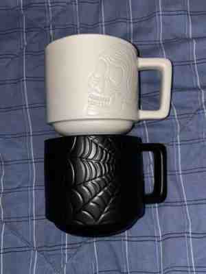 SET (2) NEW Halloween 2019 Starbucks Skull & Spider Web Mug Cup Ceramic 12 oz - Sold on eBay Oct, 21st 2019 for $25.00