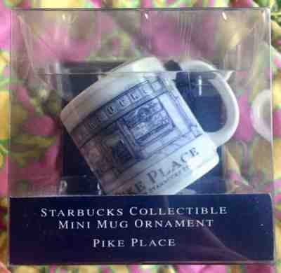 NEW STARBUCKS COLLECTIBLE MINI MUG ORNAMENT 2007 PIKE PLACE COFFEE ARCHITECTURAL - Sold on eBay Oct, 21st 2019 for $20.50