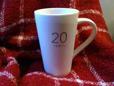 Starbucks 2011 Venti Mug White 20 oz - Free Shipping - Sold on eBay Oct, 21st 2019 for $19.00