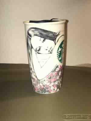 STARBUCKS Charlotte Ronson Ceramic Double Wall Travel 12 fl oz. 2013 (NEW) - Sold on eBay Oct, 21st 2019 for $36.00