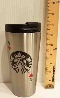 Starbucks 2014 Queen of Hearts Stainless Steel Tumbler Travel Mug 16 oz NWOB - Sold on eBay Oct, 21st 2019 for $37.99
