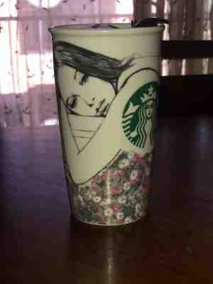 STARBUCKS Charlotte Ronson Ceramic Double Wall Travel 12 fl oz. 2013 (NEW) - Sold on eBay Oct, 21st 2019 for $32.00