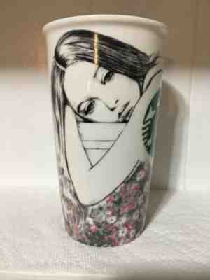 Starbucks Charlotte Ronson 12 oz Ceramic Travel Cup Mug Tumbler 2013 With Lid - Sold on eBay Oct, 21st 2019 for $32.00