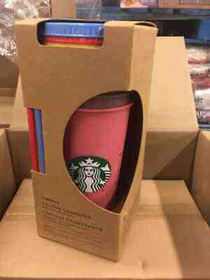 STARBUCKS Plastic Reusable COLOR CHANGING CUPS - set of 5 - Sold on eBay Oct, 21st 2019 for $59.99